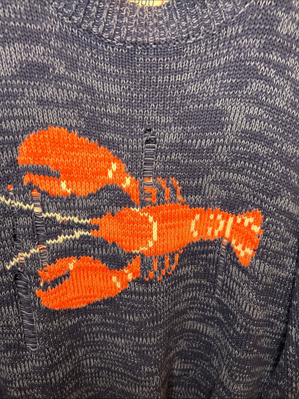 BDG Urban Outfitters Kurt Lobster Graphic Distressed Oversized Sweater - Picture 4 of 13